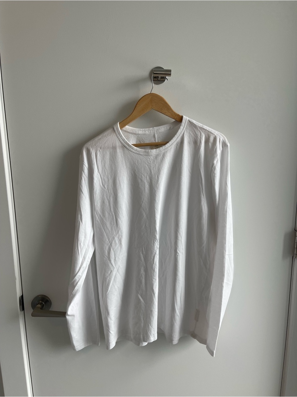 Rag & bone Classic Long-Sleeve Crew Neck Shirt - White